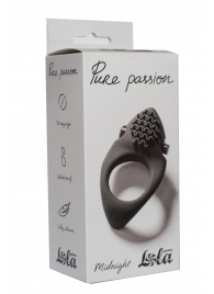 Черное эрекционное виброкольцо Pure Passion Midnight - Lola Games - в Ногинске купить с доставкой