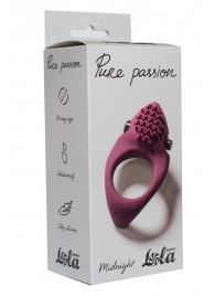 Бордовое эрекционное виброкольцо Pure Passion Midnight - Lola Games - в Ногинске купить с доставкой