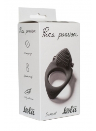 Черное эрекционное виброкольцо Pure Passion Sunset - Lola Games - в Ногинске купить с доставкой