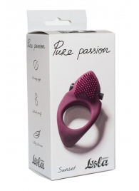 Бордовое эрекционное виброкольцо Pure Passion Sunset - Lola Games - в Ногинске купить с доставкой