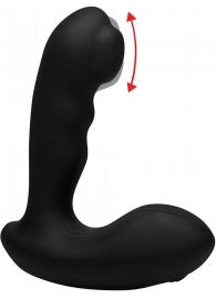 Черный стимулятор простаты Alpha-Pro 7X P-Milker Silicone Prostate Stimulator with Milking Bead - XR Brands - в Ногинске купить с доставкой
