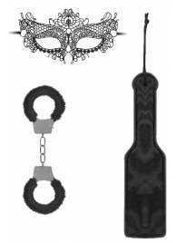 Черный игровой набор Introductory Bondage Kit №4 - Shots Media BV - купить с доставкой в Ногинске