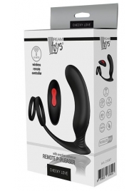 Черный массажер простаты REMOTE P-PLEASER - Dream Toys - в Ногинске купить с доставкой