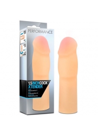 Телесная насадка-удлинитель на пенис PERFORMANCE 1.5INCH COCK XTENDER - 16 см. - Blush Novelties - в Ногинске купить с доставкой
