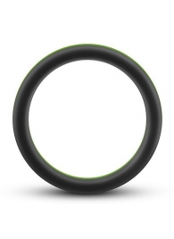 Черно-зеленое эрекционное кольцо Silicone Go Pro Cock Ring - Blush Novelties - в Ногинске купить с доставкой