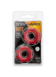 Набор из 2 красных фигурных эрекционных колец NUTZ - Blush Novelties - в Ногинске купить с доставкой