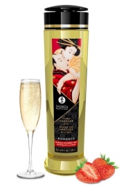 Массажное масло с ароматом клубники и шампанского Romance - 240 мл. - Shunga - купить с доставкой в Ногинске