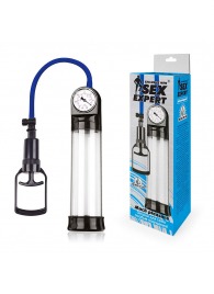 Прозрачная вакуумная помпа Sex Expert с манометром - Sex Expert - в Ногинске купить с доставкой