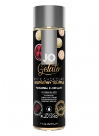 Лубрикант с ароматом трюфелей из белого шоколада и малины JO GELATO WHITE CHOCOLATE RASPBERRY TRUFFLE - 120 мл. - System JO - купить с доставкой в Ногинске