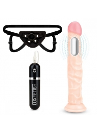 Регулируемые трусики с вибрирующей насадкой - 21 см. - Lux Fetish - купить с доставкой в Ногинске