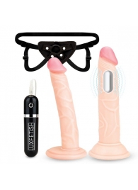 Регулируемые трусики с 2 насадками - 16 и 15 см. - Lux Fetish - купить с доставкой в Ногинске