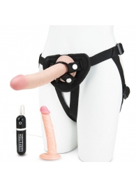 Регулируемые трусики с 2 насадками - 16 и 15 см. - Lux Fetish - купить с доставкой в Ногинске