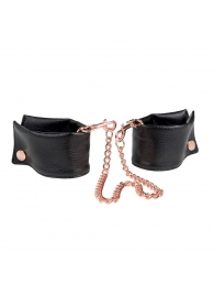 Черные мягкие наручники Entice French Cuffs с цепью - California Exotic Novelties - купить с доставкой в Ногинске