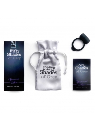 Темно-серое эрекционное кольцо Vibrating Love Ring с вибрацией - Fifty Shades of Grey - в Ногинске купить с доставкой