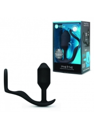 Черное эрекционное кольцо с анальным плагом Snug   Tug - b-Vibe - в Ногинске купить с доставкой