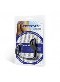 Стимулятор простаты с фиксацией эрекционным кольцом Prostate Gear - BlueLine - в Ногинске купить с доставкой
