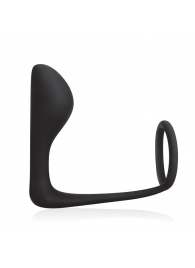 Стимулятор простаты с фиксацией эрекционным кольцом Prostate Gear - BlueLine - в Ногинске купить с доставкой