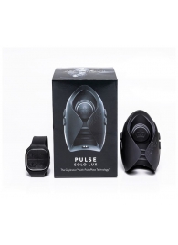 Темно-серый инновационный мужской осциллятор PULSE SOLO LUX с пультом ДУ - Hot Octopuss - в Ногинске купить с доставкой