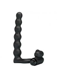 Черная насадка для двойной стимуляции Hercules Penis Sheath III - 15,3 см. - Baile - купить с доставкой в Ногинске
