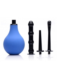 Анальный душ с 3 насадками Premium One-way Valve Anal Douche Set - XR Brands - купить с доставкой в Ногинске