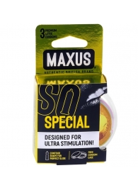 Презервативы с точками и рёбрами в пластиковом кейсе MAXUS Special - 3 шт. - Maxus - купить с доставкой в Ногинске