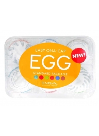 Набор из 6 мастурбаторов Tenga EGG Easy Beat с различным рельефом - Tenga - в Ногинске купить с доставкой