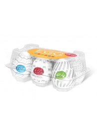 Набор из 6 мастурбаторов Tenga EGG Easy Beat с различным рельефом - Tenga - в Ногинске купить с доставкой