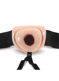 Телесный полый страпон Dr. Skin 6 Inch Hollow Strap On - 15,2 см. - Blush Novelties - купить с доставкой в Ногинске