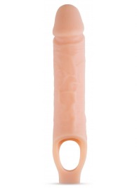 Телесный реалистичный фаллоудлинитель 10 Inch Silicone Cock Sheath Penis Extender - 25,4 см. - Blush Novelties - в Ногинске купить с доставкой