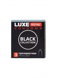Черные презервативы LUXE Royal Black Collection - 3 шт. - Luxe - купить с доставкой в Ногинске
