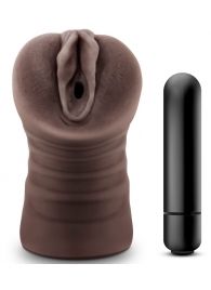 Коричневый мастурбатор-вагина Hot Chocolate Brianna - Blush Novelties - в Ногинске купить с доставкой