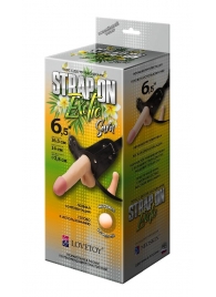 Пояс-трусики с 2 насадками Exotic-Sara - 16,5 см. - LOVETOY (А-Полимер) - купить с доставкой в Ногинске
