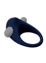 Гладкое синее эрекционное виброкольцо STIMU RING - Dream Toys - в Ногинске купить с доставкой