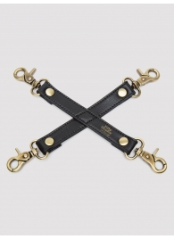 Черный фиксатор для манжет Bound to You Faux Leather Hogtie - Fifty Shades of Grey - купить с доставкой в Ногинске
