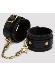 Черные оковы на ноги Bound to You Faux Leather Ankle Cuffs - Fifty Shades of Grey - купить с доставкой в Ногинске