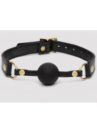 Черный кляп-шар Bound to You Faux Leather Ball Gag - Fifty Shades of Grey - купить с доставкой в Ногинске