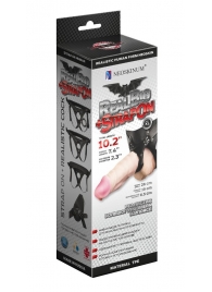 Гигантский фаллоимитатор на присоске в комплекте с трусиками - 26 см. - LOVETOY (А-Полимер) - купить с доставкой в Ногинске