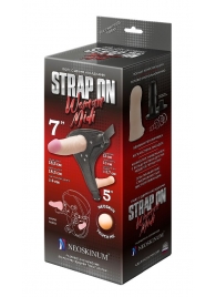 Реалистичный страпон Woman Midi с вагинальной пробкой - 19 см. - LOVETOY (А-Полимер) - купить с доставкой в Ногинске