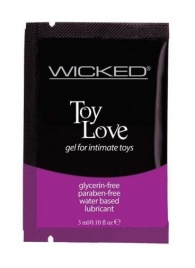 Лубрикант на водной основе для использования с игрушками WICKED Toy Love - 3 мл. - Wicked - купить с доставкой в Ногинске