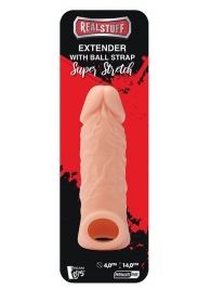 Телесная насадка EXTENDER WITH BALL STRAP 5.5 - 14 см. - Dream Toys - в Ногинске купить с доставкой