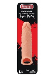 Телесная насадка EXTENDER WITH BALL STRAP 6.5 - 17 см. - Dream Toys - в Ногинске купить с доставкой