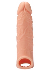 Телесная насадка EXTENDER WITH BALL STRAP 6.5 - 17 см. - Dream Toys - в Ногинске купить с доставкой