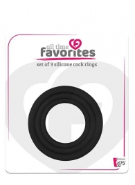 Набор из 3 эрекционных колец SILICONE COCKRINGS - Dream Toys - в Ногинске купить с доставкой