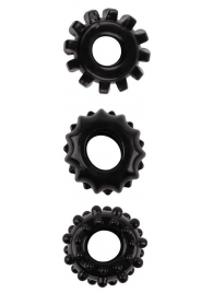 Набор из 3 черных эрекционных колец SET OF 3 COCKRINGS - Dream Toys - в Ногинске купить с доставкой