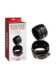 Черные оковы Classic Ankle Cuffs - Chisa - купить с доставкой в Ногинске