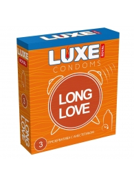 Презервативы с продлевающим эффектом LUXE Royal Long Love - 3 шт. - Luxe - купить с доставкой в Ногинске