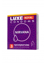 Презервативы с увеличенным количеством смазки LUXE Royal Nirvana - 3 шт. - Luxe - купить с доставкой в Ногинске
