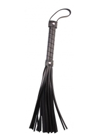 Черная многохвостая плеть Pleasure Whip - 46 см. - Chisa - купить с доставкой в Ногинске