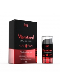 Жидкий интимный гель с эффектом вибрации Vibration! Strawberry - 15 мл. - INTT - купить с доставкой в Ногинске
