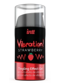 Жидкий интимный гель с эффектом вибрации Vibration! Strawberry - 15 мл. - INTT - купить с доставкой в Ногинске